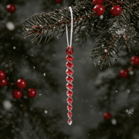 Décorations de Noël suspendues en forme de colonne de glace en plastique transparent de qualité supérieure pour festivals et célébrations promotionnelles