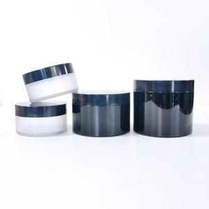 1oz 2oz 4oz 6oz 8oz Cosmetics Packaging PET 250ml Plastic Body <b>Scrub</b> Frosted Jar With White Lids for HairMask Slime Container - Product Image 3