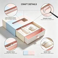 Boîte cadeau en papier personnalisée pour emballage de crème cosmétique et soins de la peau