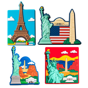 Aimant de réfrigérateur personnalisé en PVC souple, magnétique puissant, écologique, avec design paysage urbain 3D pour la décoration intérieure et les souvenirs - Product Image 2