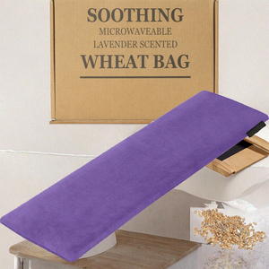 Almohadilla térmica de microondas WS con semillas de lino y lavanda para alivio del dolor de cuello, cólicos menstruales y dolor de espalda/articulaciones - Certificación CE - Product Image 3