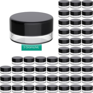 Petits contenants d'échantillons en plastique vides 2g 3g 5g, mini-pots pour baume <span class=keywords><strong>à</strong></span> <span class=keywords><strong>l</strong></span>èvres avec couvercles, pour poudre de maquillage, paillettes, cire cosmétique, crème - Product Image 2