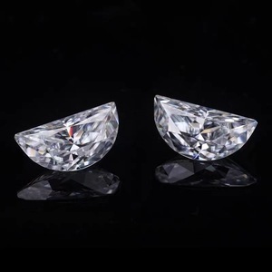 Actory-máquina de color blanco cortada con forma de media luna, piedras preciosas sueltas de media luna - Product Image 4