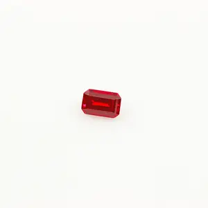 GRC certificate Brilliant cut loose gemstone vivid red 2.53 ct faceted Lab grown ruby