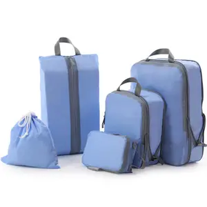 Bolsa de armazenamento bagagem, 5 peças conjunto cubos de embalagem carregar em bagagem para viagem