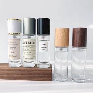 10ml cylindrical wooden cap <b>bottle</b> glass <b>empty</b> <b>bottle</b> <b>spray</b> <b>bottle</b> high-grade sample replacement <b>bottle</b> portable <b>bottle</b> - Product Image 1