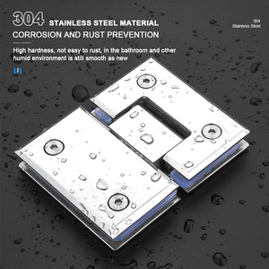 90 135 180 Degree 304 Stainless Steel Shower Screen <strong>Door</strong> Hinge Glass to Glass Wall <strong>Door</strong> Clamp for Bathroom Hardware <strong>Fittings</strong> - Product Image 5