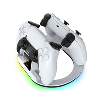 Station de charge rapide pour manette PS5, support de chargeur sans fil double avec écran LED pour PlayStation 5 Slim Pro DualSense