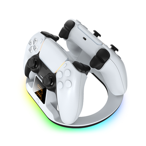 Base de Carga Rápida para Control de PS5, Cargador Inalámbrico Doble con Pantalla LED para PlayStation <span class=keywords><strong>5</strong></span> Slim <span class=keywords><strong>Pro</strong></span> <span class=keywords><strong>DualSense</strong></span> - Product Image 3