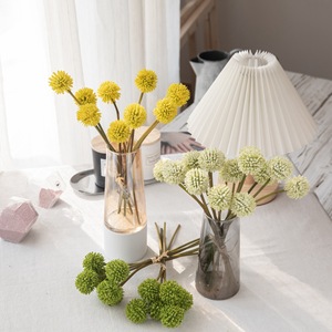 CallaFloral Ramo de Flores Artificiales de Espuma Amarillo Verde Blanco Lechoso Decoración de Boda INS Manualidades Hechas a Mano - Product Image 1
