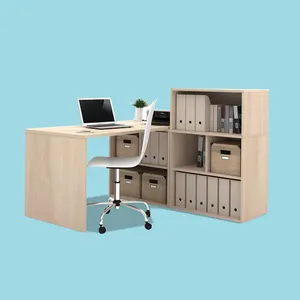 Furnitur Kantor Belajar Laptop Eksekutif Escritorio untuk Klinik Kayu MDF / MFC Meja Komputer Modern Meja Kantor Rumah