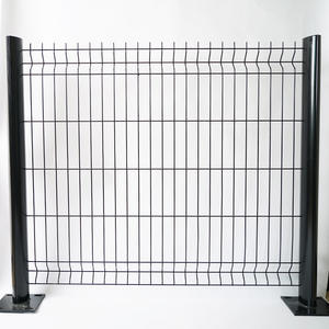 รั้วเหล็กชุบสังกะสีเคลือบด้วยผงสีดำปรับแต่งได้แผงรั้ว3D รั้วสนามพีวีซีเคลือบกลางแจ้ง - Product Image 3