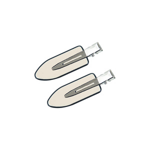 Pince à cheveux double couche en acétate noir et blanc, sans couture, pour franges, pour femme, usage quotidien, été 2024 - Product Image 1