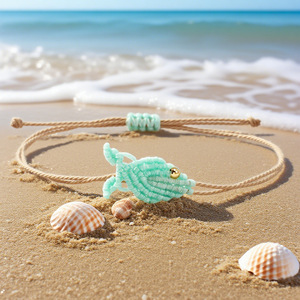Handmade Woven Rope Fish Macramé Pulseira Corda Colorida Trançada Melhor Amigo Pulseiras Presentes para As Mulheres - Product Image 4