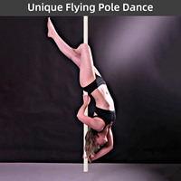 Ensemble de poteaux volants de 45mm Kit de poteaux de danse amovible Spinning Static Fitness Dancing Pole for Home Exercise Club Performance 2 mètres