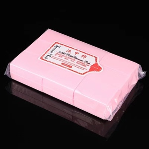 Vente en gros de 600 pièces/sac de lingettes en coton colorées pour dissolvant de vernis à ongles, lingettes pour vernis à ongles en <span class=keywords><strong>gel</strong></span> UV, tampons nettoyants pour vernis à ongles - Product Image 2