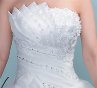 Gaun Pengantin Elegan Baru dengan Hiasan Manik-Manik, Ekor Berbahan Lace, Model Strapless Seksi, Aplikasi Payet, Panjang Menyentuh Lantai, Model Putri, Dapat Dipesan Sesuai Keinginan
