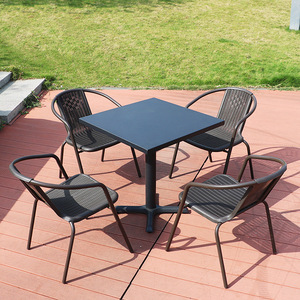 Outdoor <b>Table</b> and Chair Umbrella Rattan Three-five-piece Garden <b>Balcony</b> Chair Wrought Iron Courtyard <b>Table</b> and Chair - Product Image 4
