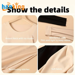 Set di biancheria intima <span class=keywords><strong>termica</strong></span> senza cuciture <span class=keywords><strong>donna</strong></span> Ehanking manica lunga sottile Ultra-sottile senza marcatura invisibile biancheria intima di calore - Product Image 6