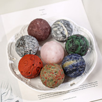 Sphère de lune en cristal naturel brut, petite, 4 cm, décoration de bureau éducative pour étudiants et enfants, fabriquée en Chine
