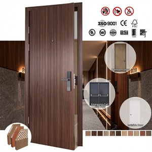Porte intérieure en bois massif avec placage, homologuée ULC, résistante au feu, fabriquée sur mesure dans le Guangdong, approuvée par les normes américaines - Product Image 3