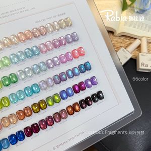 Nuovo Prodotto: Colla per Unghie Colorata e Traslucida, 66 Colori Liuguang, Effetto Occhio di Gatto con Perline di Vetro - Product Image 6