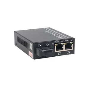 Convertisseur de média 3 ports 10/100/1000M multimode double fibre / monomode simple fibre - Product Image 3