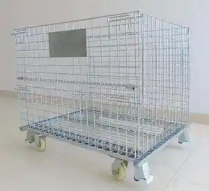 Factory High Quality Wire Mesh Container Wholesale Steel Material Durable Cages Warehouse Roll Cages