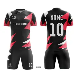 Novo 2023 Uniforme Equipos Futbol Sublimação Soccer Jersey Set Personalizado Athletic Futebol T-shirts Com Nome Da Equipe Número Logotipo