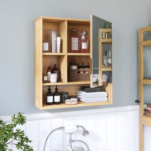 <span class=keywords><strong>Mueble</strong></span> de <span class=keywords><strong>Baño</strong></span> de Bambú Personalizado para Montar en la Pared con Espejo - Product Image 2