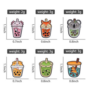 动物饮料杯珐琅胸针青蛙狐狸浣熊背包徽章服装配件礼品饰品卡通给朋友 - Product Image 6