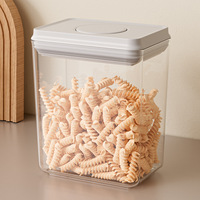 Boîte de conservation alimentaire en plastique multi-formes avec couvercle à pression pour céréales, noix, produits secs, organisateur de garde-manger, OEM