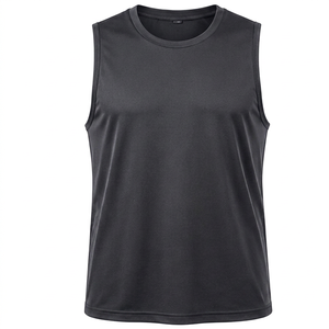 Custom Men's Gym Tank Top Quick Dry Breathable Spandex/Cotton O-Neck Sleeveless Sports Vest Bodybuilding Fitness Training Wear - Product Image 1