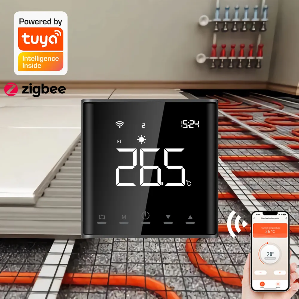 24V Smart Fußboden heizungs thermostat WIFI-Thermostat für wasser warmen Boden Kompatibel mit Alexa Tuya Google Assistant