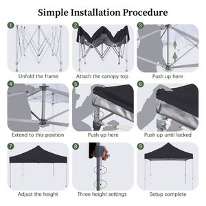Professional Custom Print Portable <b>Canopy</b> Durable Windproof Trade Show Waterproof <b>Tent</b> 3x3m Aluminum Frame Oxford Fabric - Product Image 4