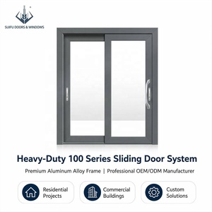 Portes coulissantes modernes <span class=keywords><strong>en</strong></span> <span class=keywords><strong>aluminium</strong></span> robustes sur mesure, double vitrage, verre trempé, pour cuisine, supermarché, intérieur, jardin - Product Image 6