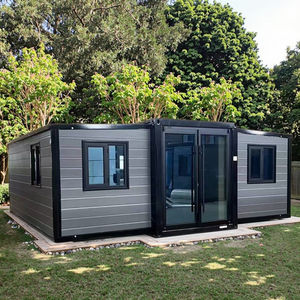 Casa de contenedores plegable de paquete plano personalizada de 40 pies <span class=keywords><strong>con</strong></span> estructura cóncava-convexa, éxito mundial para hoteles, oficinas, tiendas - Product Image 3