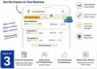 Carte NFC d'avis autocollante en acrylique 10 cm – Sans application, retour d'expérience en un clic, étanche – Idéale pour les professionnels locaux