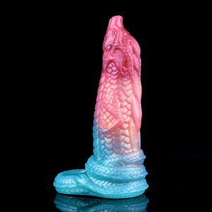 Preservativo de silicone macio com anel anti-queda, brinquedo de sexo para homens, vibrador oco para ejaculação, manga de galo de dragão animal fantasia - Product Image 3