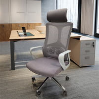 Chaise de bureau pivotante moderne et professionnelle pour la maison, avec dossier en maille réglable en hauteur et roulettes silencieuses