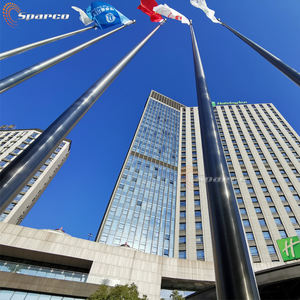 سباركو مخصصة الألومنيوم سارية علم آلي رافعة جولة ألياف الكربون سارية العلم الفولاذ المقاوم للصدأ سارية علم - Product Image 4