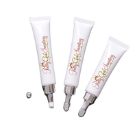 15ml 20ml gros blanc cosmétique pe plastique essence crème pour les yeux tube d'emballage applicateur de tête en céramique