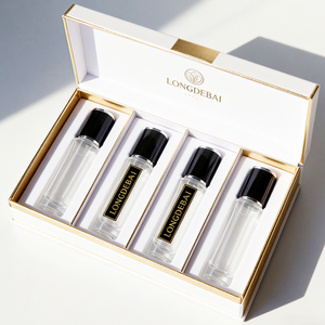 Nuevo Envase de Perfume Personalizado con Cierre a Presión, Botella de Perfume Vacía de Vidrio Electrochapado Redonda de 10 ml con Tapa de Plástico - Product Image 4