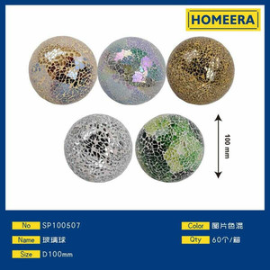 D100mm palline di vetro colorato colori assortiti e quantità fornitore all'ingrosso per pannelli di vetro colorato - Product Image 1