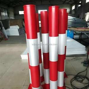 عمود تحديد المسار من الفولاذ المجلفن مضاد للتصادم، حاجز ثابت لمواقف السيارات في مراكز التسوق عالي الانعكاس - Product Image 2