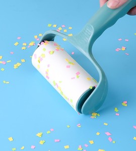 Manual Lint Roller With Adhesive Paper Roll For Clothes 6in <b>Plastic</b> Handle Pink Yellow Blue Teal <b>Color</b> Options - Product Image 4