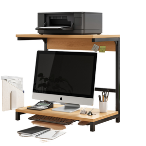 Soporte Elevador de Monitor de Madera de 2 Niveles al por Mayor |   Organizador de Escritorio para Impresora |   Exportación de Muebles de Jodhpur - Product Image 1