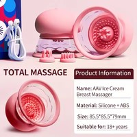 Erwachsenen-Spielzeug Nippelsauger Vakuum 10 Vibrator Rotation Bruststimulator Massagegerät für Frauen mit 3 Paar Massageköpfen