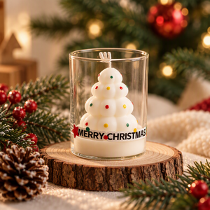 Collezione Natalizia Candele Profumate in 7 Barattoli di Vetro con Personaggi e 5 Alberi Sfumati, Set Regalo per le Feste - Product Image 4