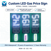 Letrero Digital LED para Exteriores para Mostrar el Precio de Combustible en Gasolineras